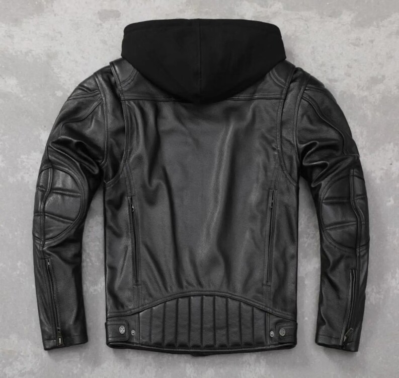 Çıkartılabilir Kapüşonlu Hakiki Deri Mont SlimFit Kesim