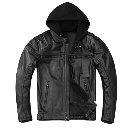 Çıkartılabilir Kapüşonlu Hakiki Deri Mont SlimFit Kesim