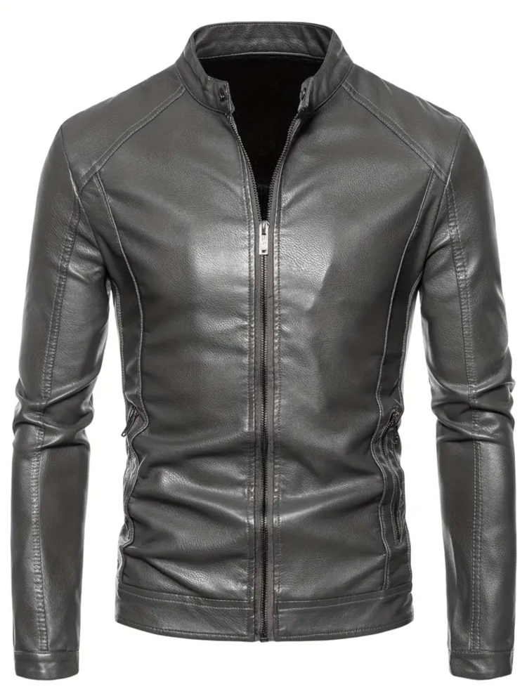 Hakiki Kuzu Derisi Spor Slim Fit Gri Renk Ceket