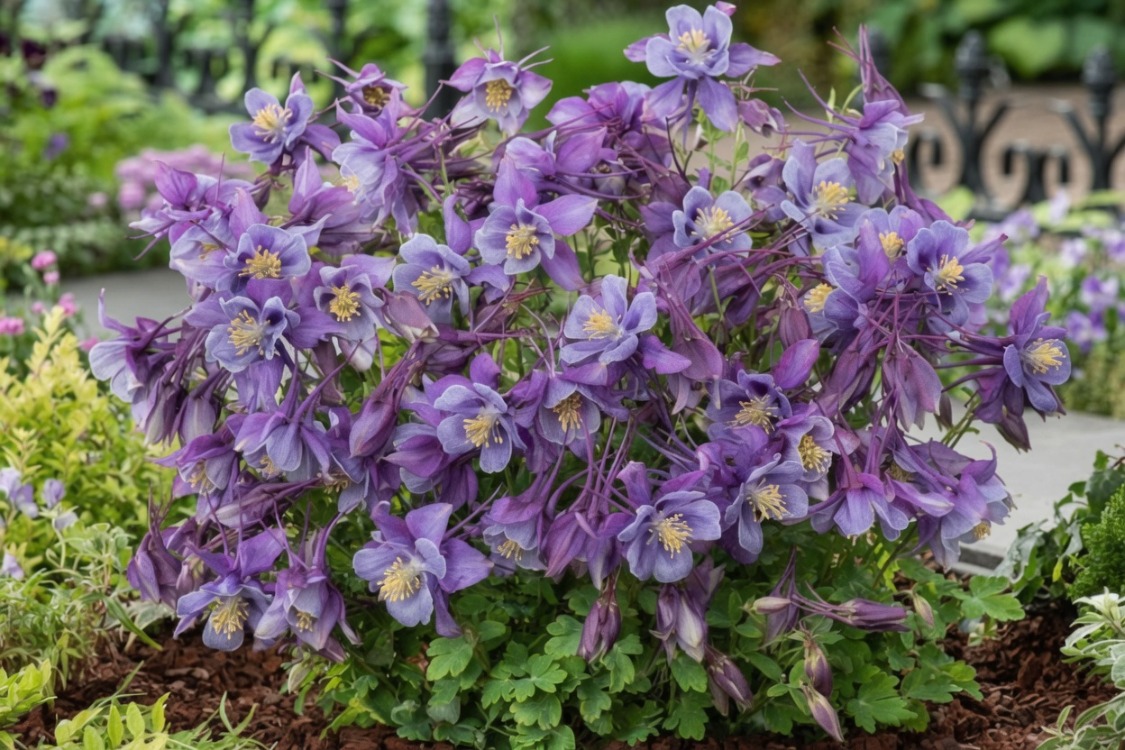 DAĞ HASEKİ KÜPESİ ‘mor-mavi erkenci kuş’ / Aquilegia ‘Early Bird’ - Purple Blue