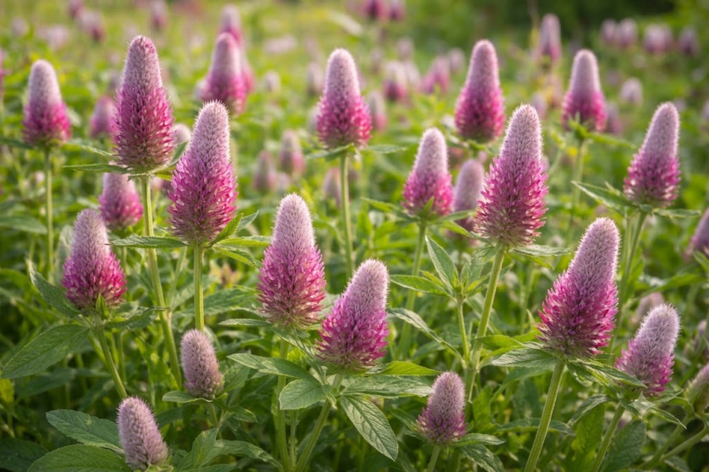 KONİK PEMBE YONCA / Trifolium rubens / *Türkiye Bitkisi