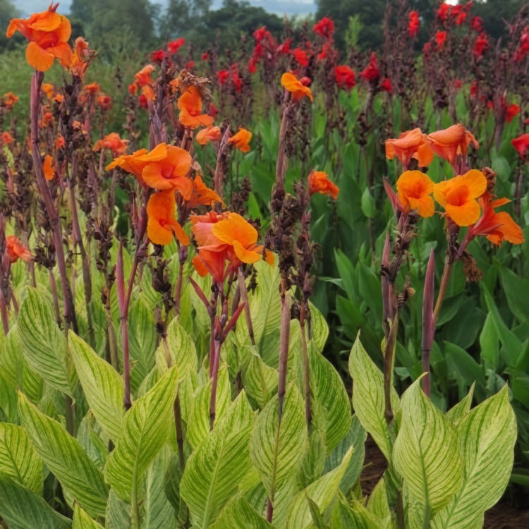 SARI ALACA YAPRAKLI PRETORYA KANA / Canna ‘Pretoria’