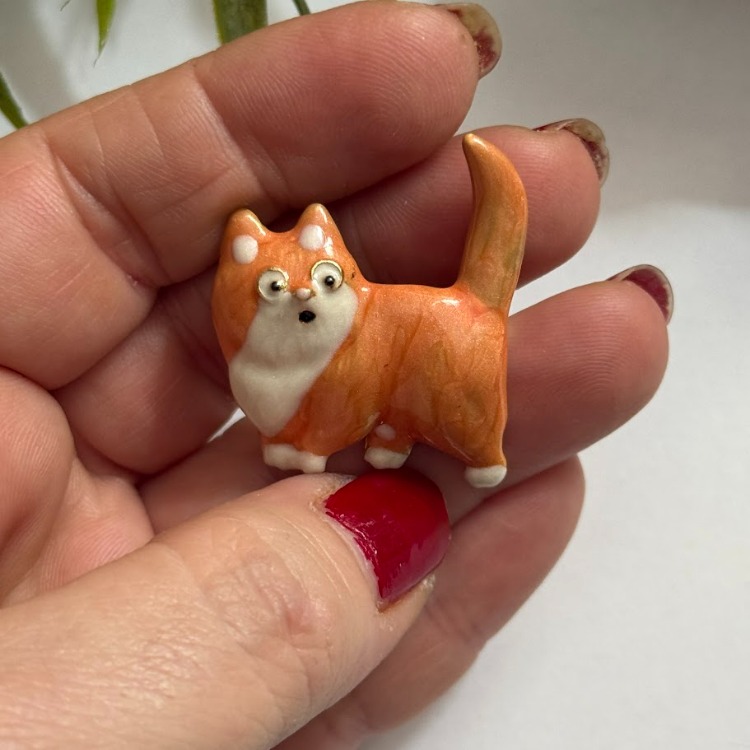 Kedi Figür Broş-YZ2500200