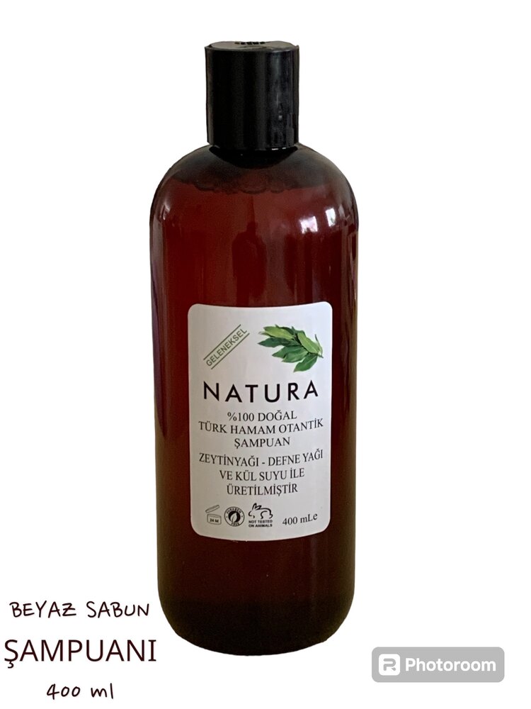 Doğal Türk Hamamı Şampuanı (Beyaz Sabun) 400 ml.