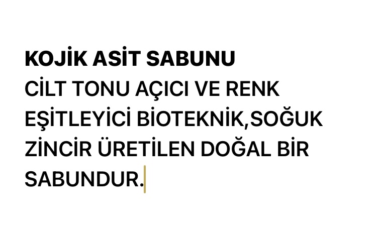 KOJİK ASİT SABUNU. CİLT RENGİ AÇICI LEKE ONARICI - TÜRKİYEDE İLK TAKLİTLERİNDEN SAKININ