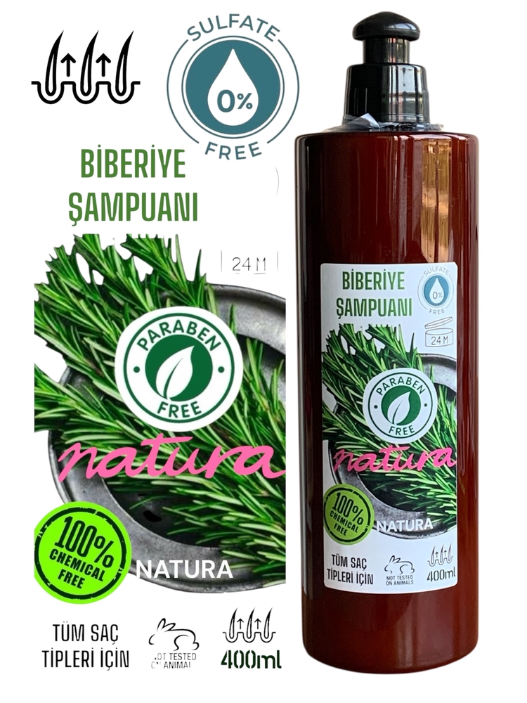 BİBERİYE ŞAMPUANI-HEM SAÇ HEM VÜCUT-DÖKÜLME KARŞITI VE “KEPEKLİ SAÇLARA SON” 400 ml