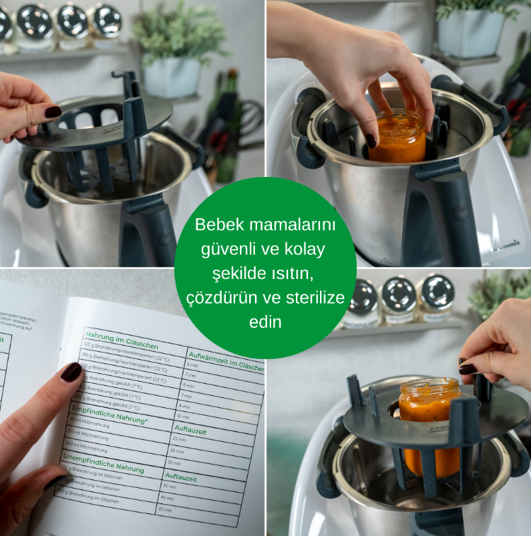 Wundermix Mimimix Thermomix TM7, TM6, TM5 için biberon ve mama ısıtıcısı