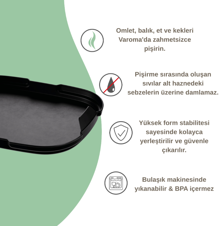 Wundermix FlexiSTEAM Varoma İçin Silikon Pişirme Kabı | Thermomix TM7 için