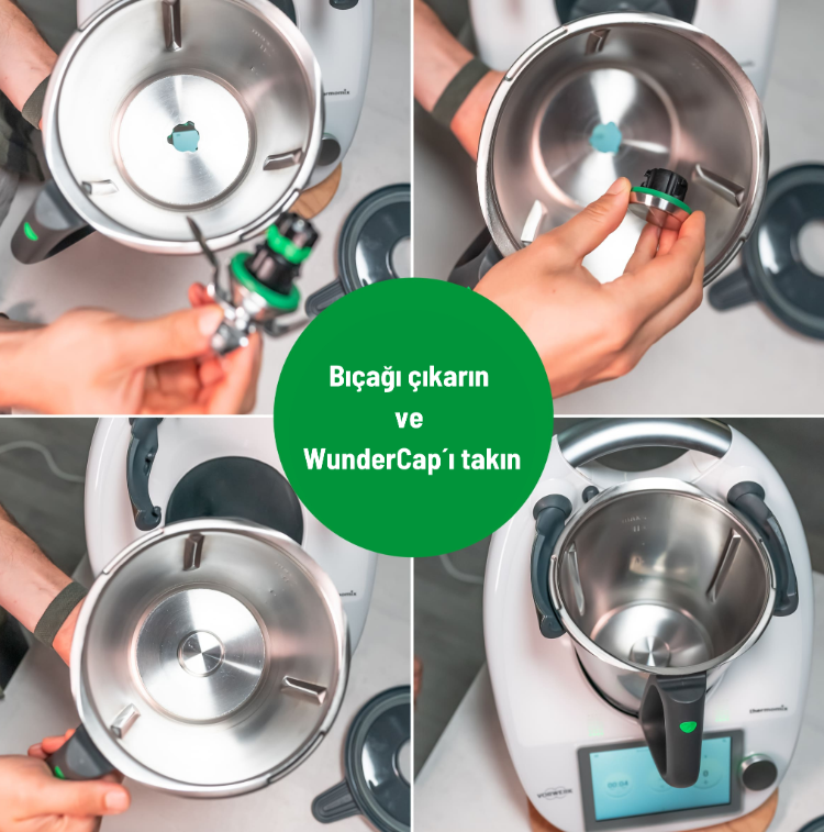Wundermix WunderCap Bıçak kapağı Thermomix Mutfak Robotu TM7 ve TM6 için 