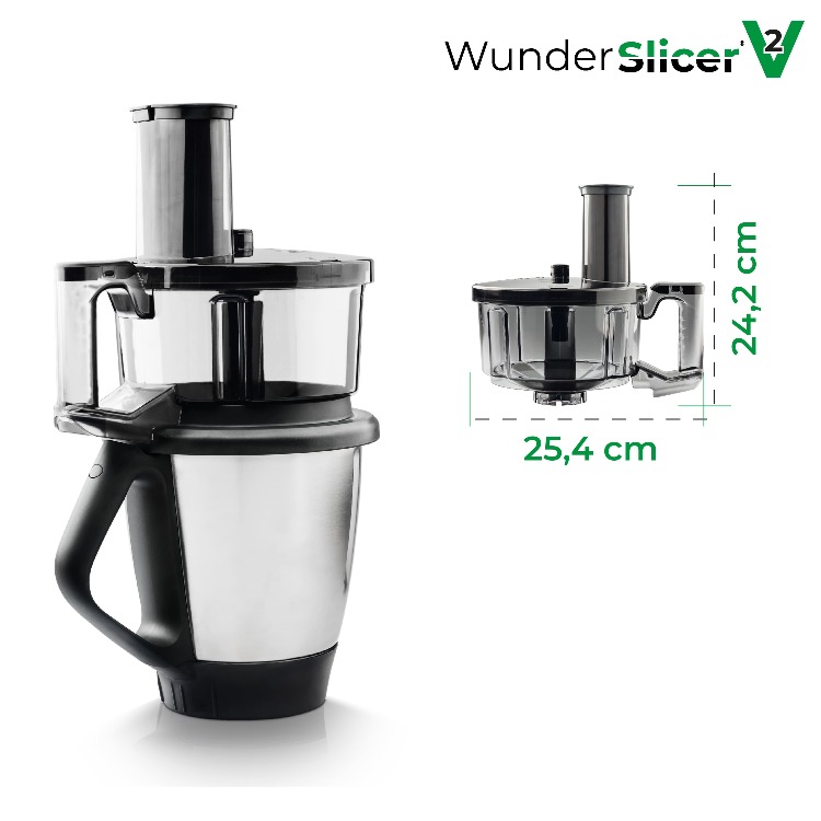 Wundermix WunderSlicer V2 Kesme Aparatı Thermomix Mutfak Robotu TM6 ve TM5 için 