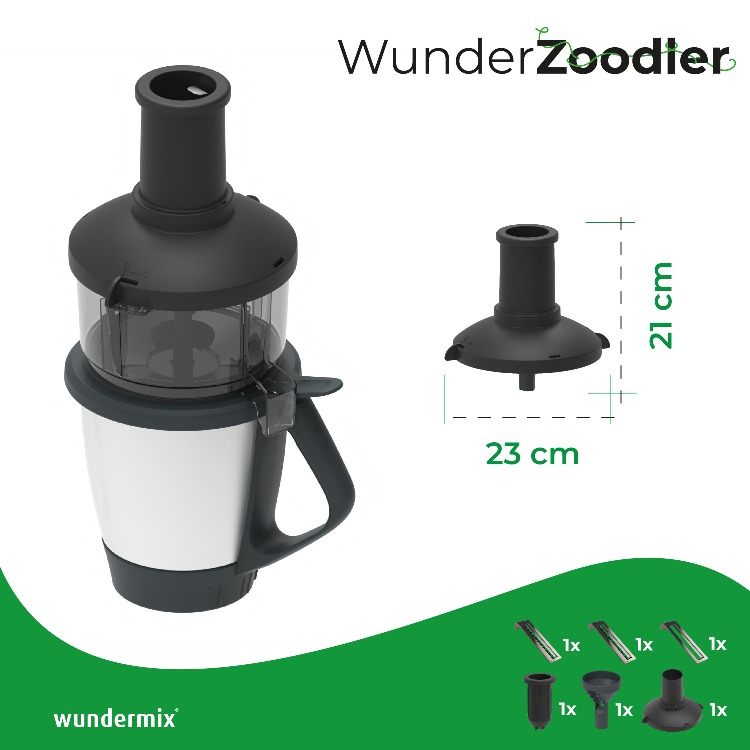 Wundermix WunderZoodler Spiral Kesme Aparatı Thermomix Mutfak Robotu TM6 ve TM5 için