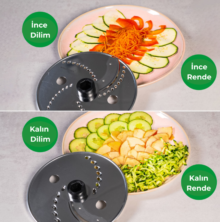 Wundermix WunderSlicer V2 Kesme Aparatı Thermomix Mutfak Robotu TM6 ve TM5 için 