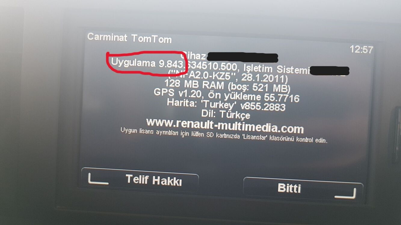 2025 Güncel Renault Navigasyon Sd Kart (Tom Tom Live 11.45) 