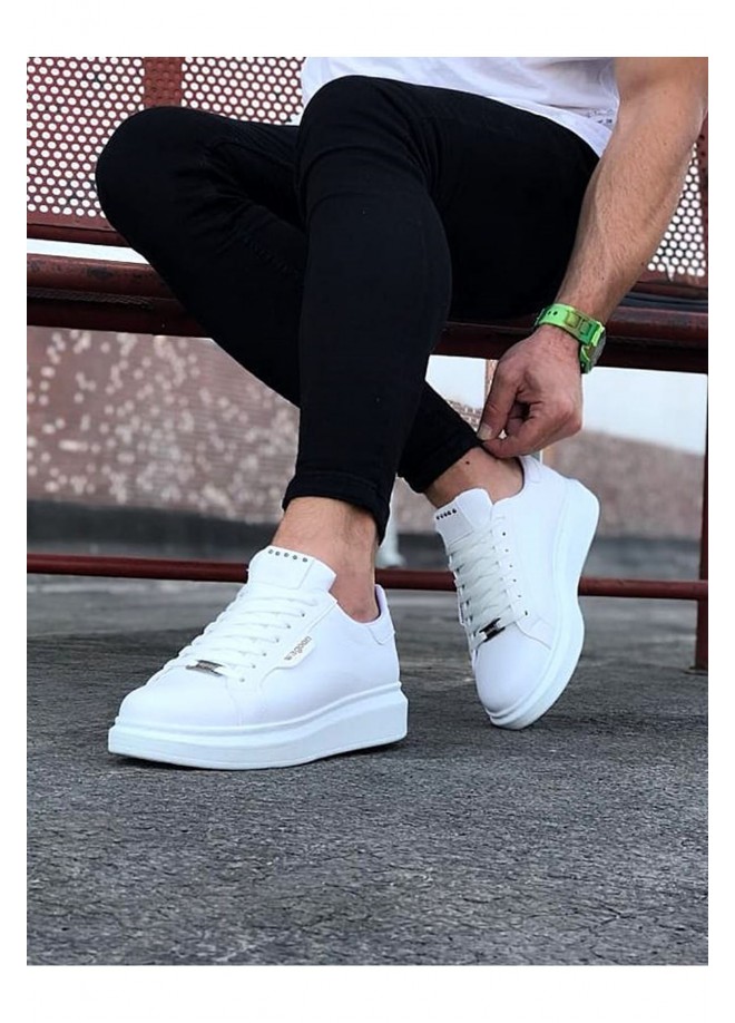 WG01 Beyaz Düz Erkek Casual Ayakkabı