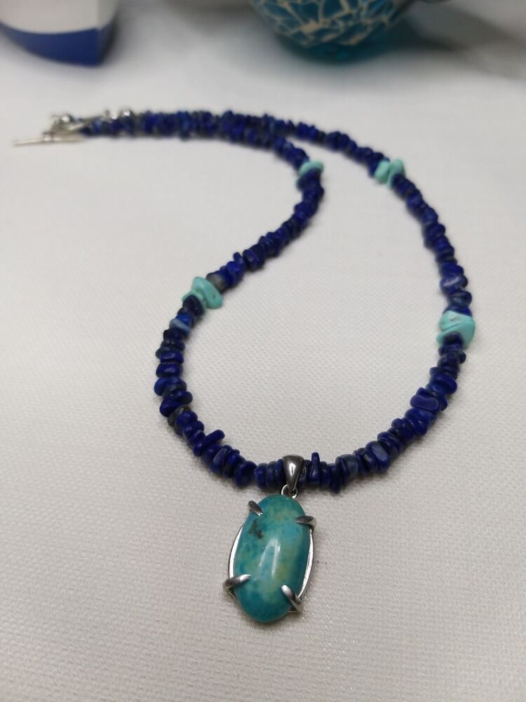 Turkuaz & Lapis Kolye