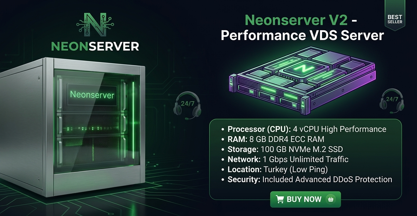 Neon-V2 Performans VDS Sunucu 12 Aylık