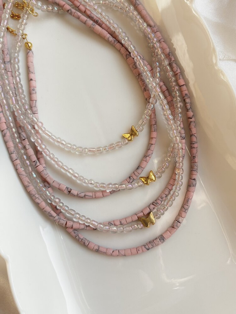 Kelebek Choker İkili Set