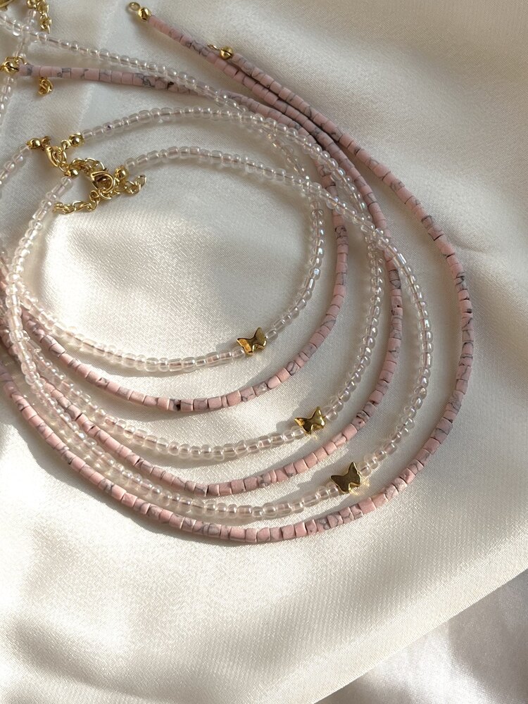 Kelebek Choker İkili Set