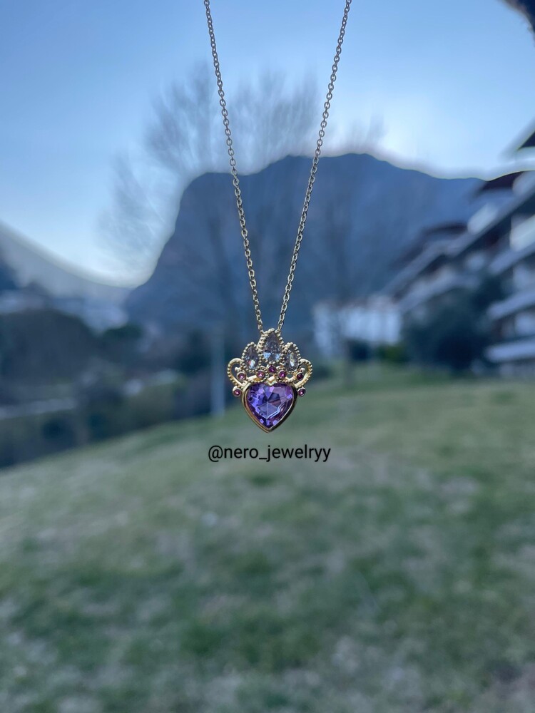 Rapunzel Heart Crown Kolye (Gold)