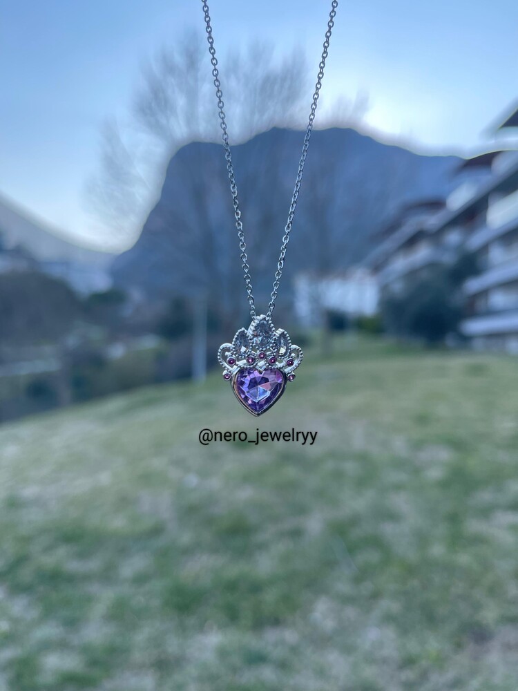 Rapunzel Heart Crown Kolye (Silver)