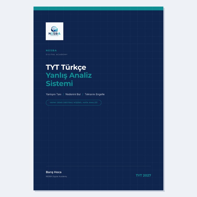 TYT Türkçe Yanlış Analiz Sistemi — Dijital Çalışma Kitabı (PDF)