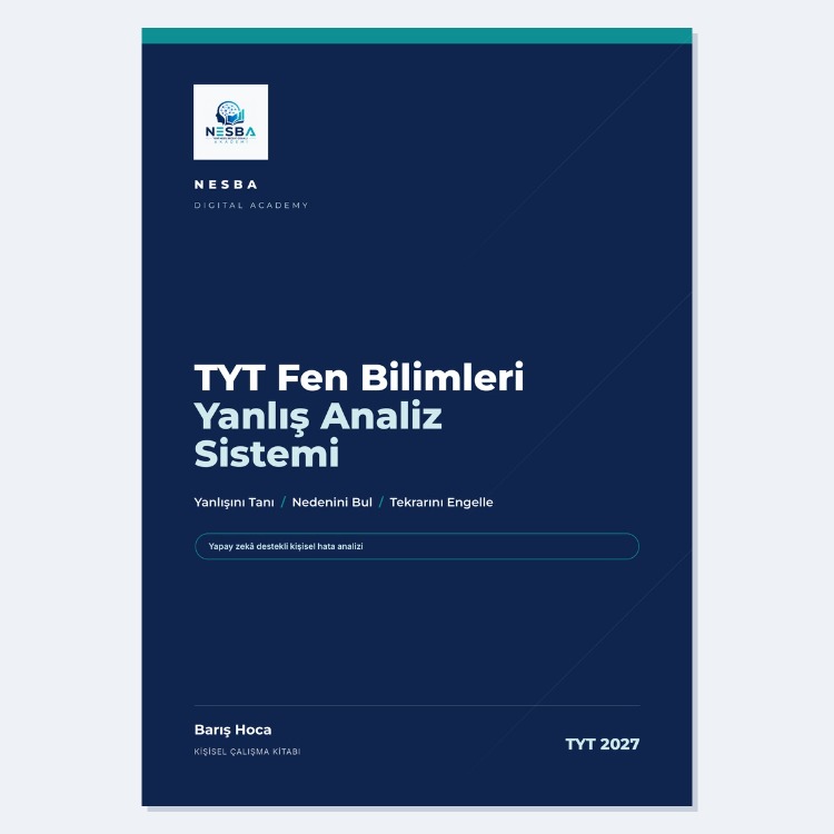 TYT Paketi — Yanlış Analiz Sistemi (4 Dijital Çalışma Kitabı)
