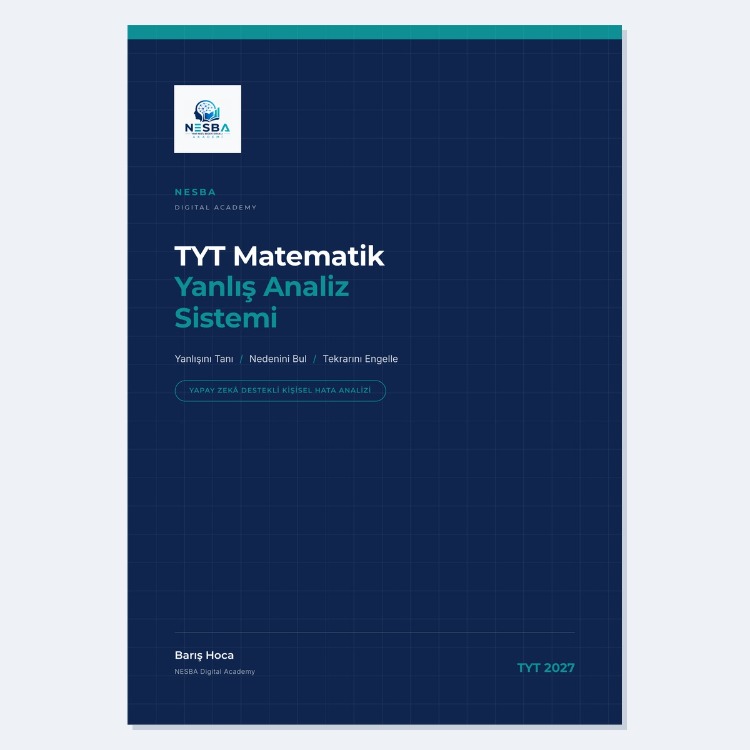 TYT Matematik Yanlış Analiz Sistemi — Dijital Çalışma Kitabı (PDF)