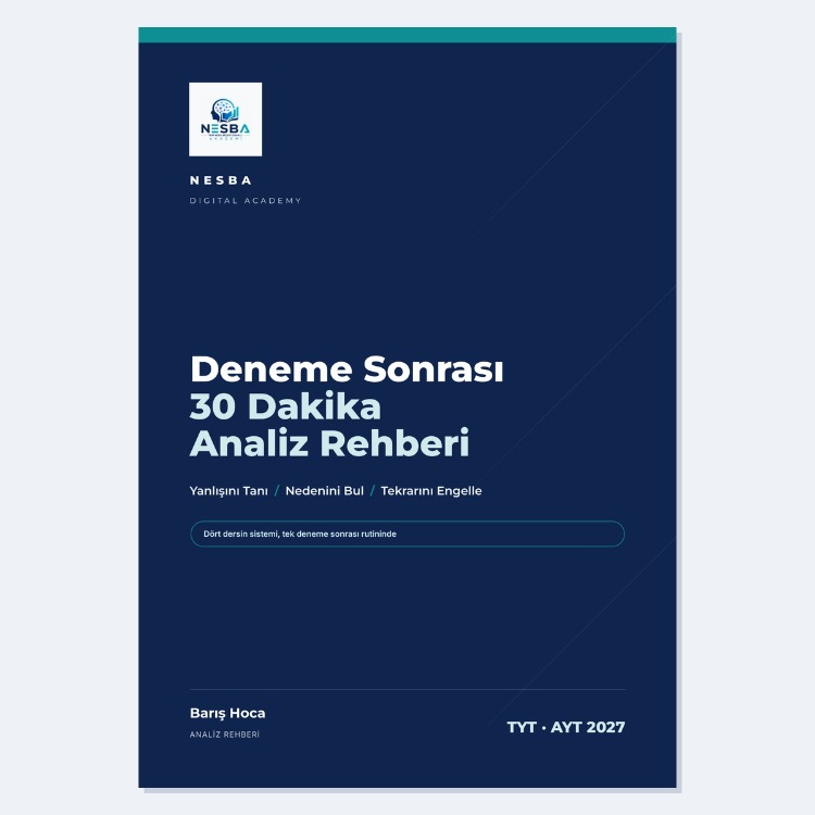 Deneme Sonrası 30 Dakika Analiz Rehberi — Dijital Çalışma Kitabı (PDF)