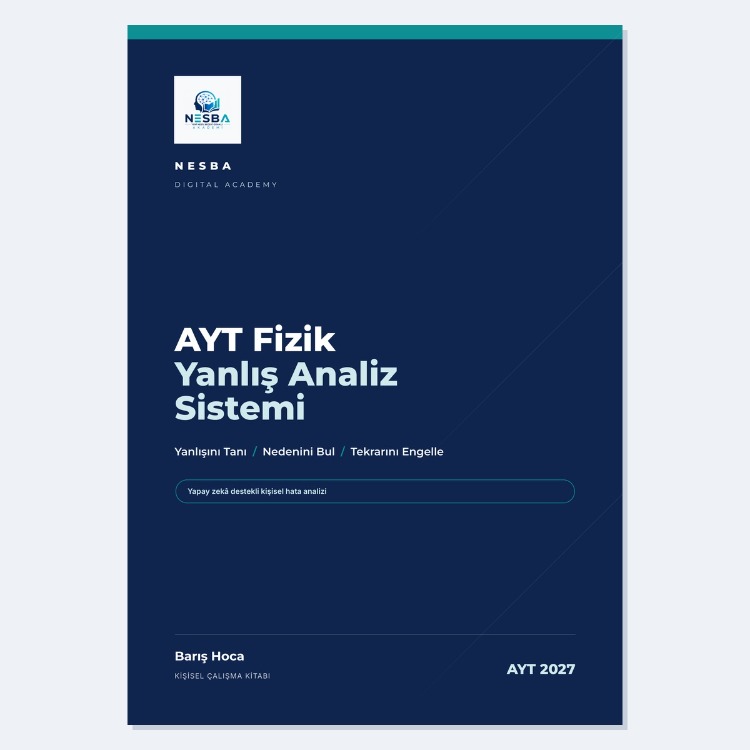 AYT Fizik Yanlış Analiz Sistemi — Dijital Çalışma Kitabı (PDF)