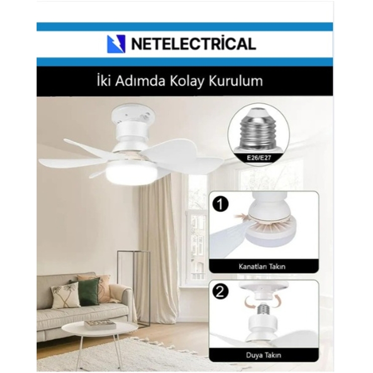 Cata CT-1154 Lodos Fanlı LED Ampul E27 DUYLU