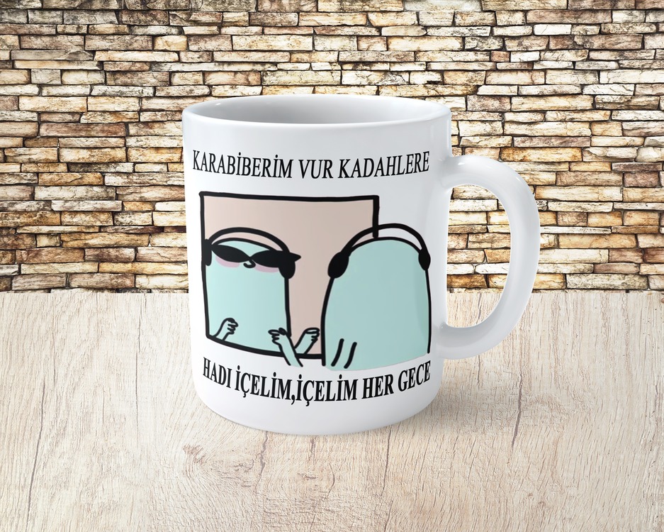 Porselen - Karabiberim Motto Kupa Bardak