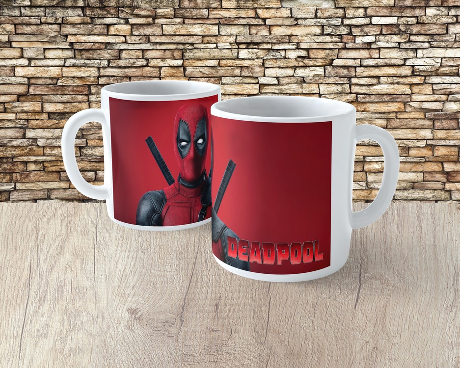 Deadpooll Tasarımlı Porselen Kupa Bardak