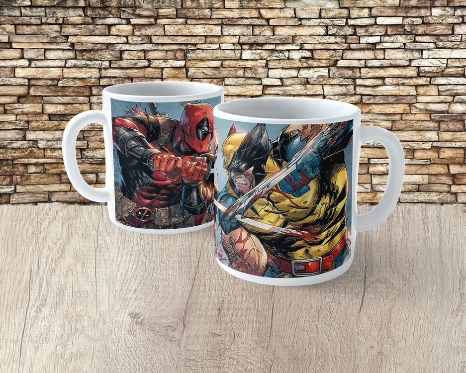 Deadpool & Wolverine Tasarımlı Porselen Kupa Bardak