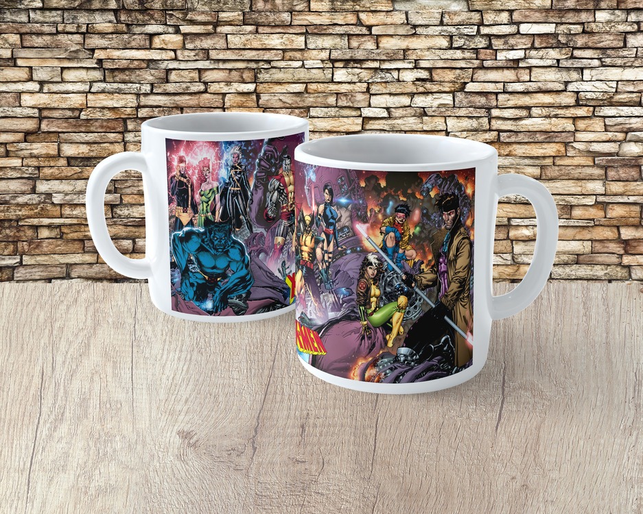 X-Men Karakterleri Tasarımlı Porselen Kupa Bardak