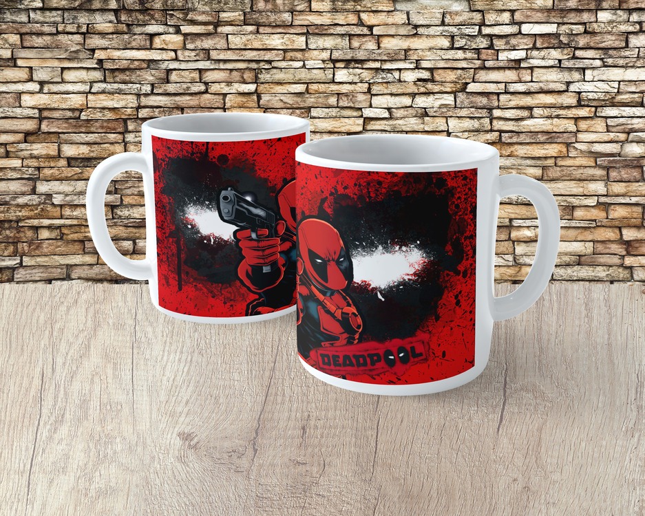 Deadpooll Tasarımlı Porselen Kupa Bardak