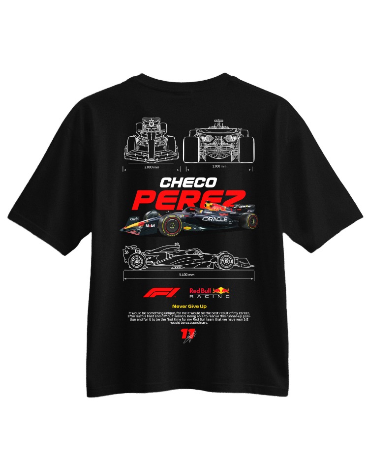 JEXTROWEAR F1 Chece Perez Tasarım Unisex Oversize Tişört