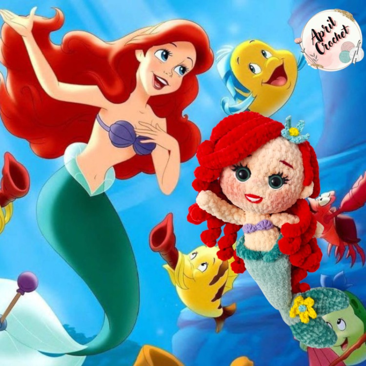 TÜRKÇE TARİF-KÜÇÜK DENİZ KIZI ARIEL 28 CM BOYUNDA