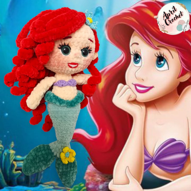 TÜRKÇE TARİF-KÜÇÜK DENİZ KIZI ARIEL 28 CM BOYUNDA