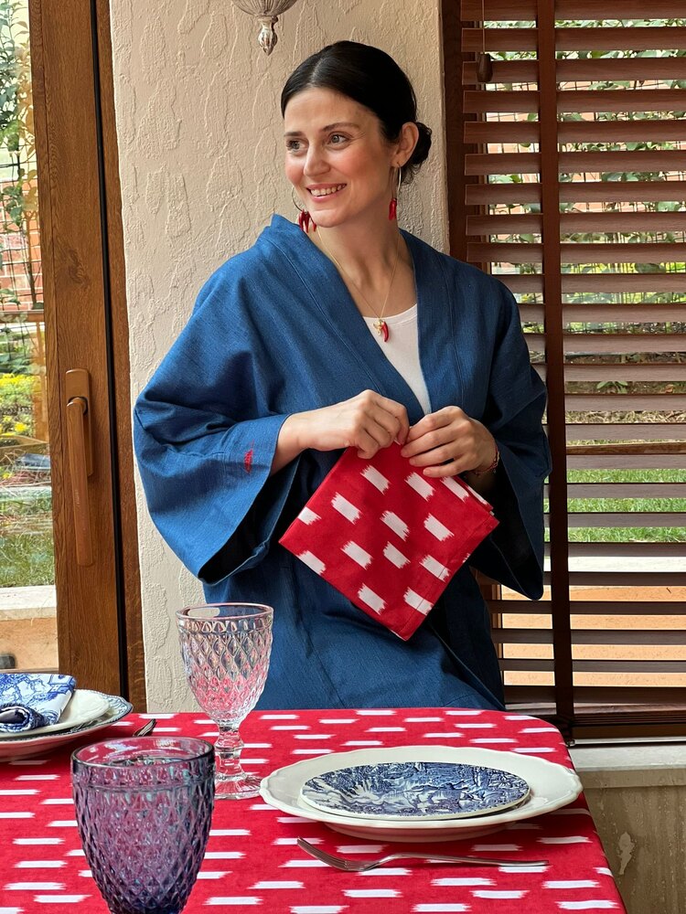 DENİM KAFTAN ( DİZ ÜSTÜ)