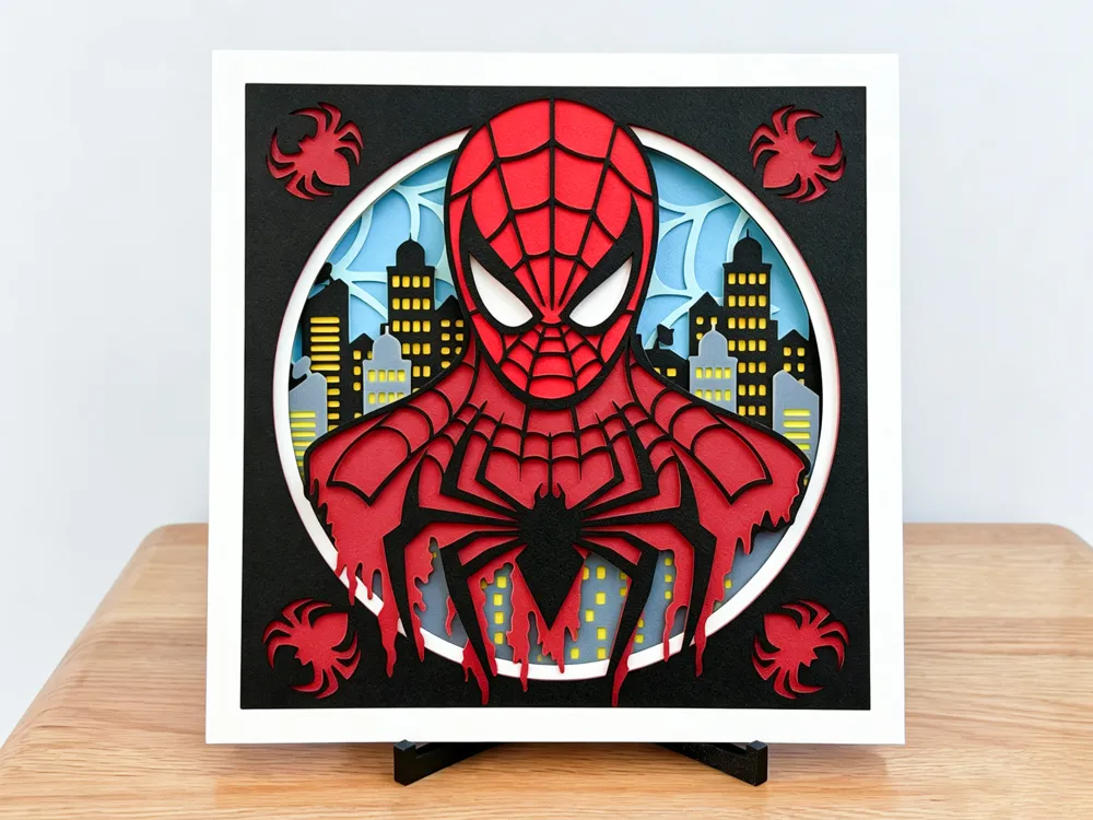 Örümcek Kahraman 3D Katmanlı Pop-Art Tablo (20 cm)