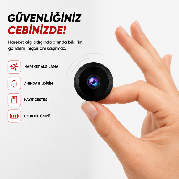 Mini Wi-Fi Güvenlik Kamerası – Full HD Kompakt Kamera
