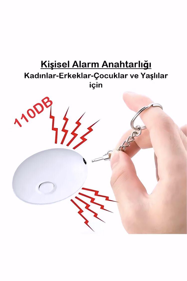 Kişisel Alarm Anahtarlık | 130dB Acil Durum & Enkaz Güvenlik Butonu