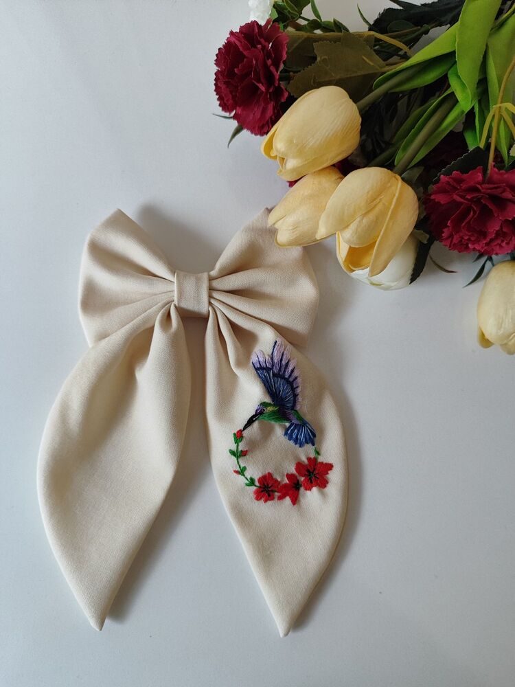 kuş desen nakışlı toka