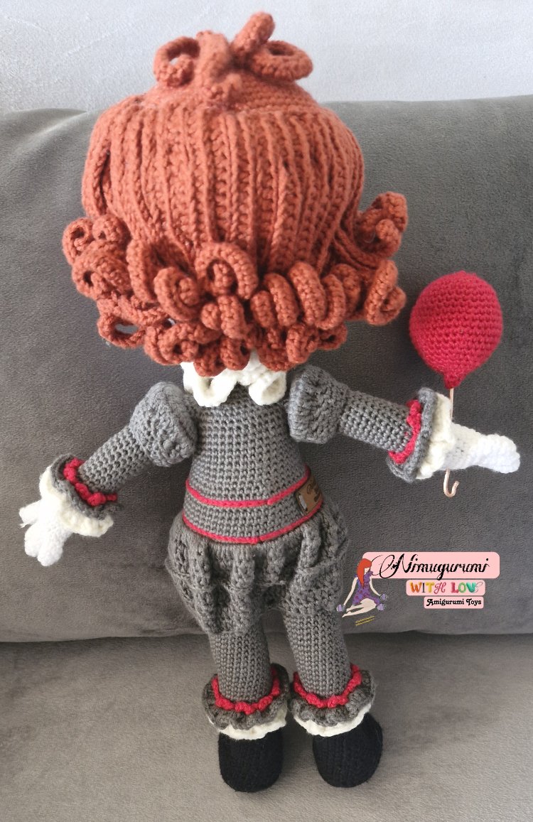 Amigurumi Pennywise, amigurumi palyaço