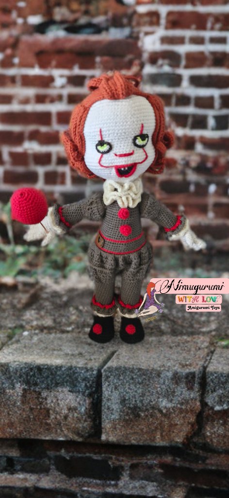 Amigurumi Pennywise, amigurumi palyaço