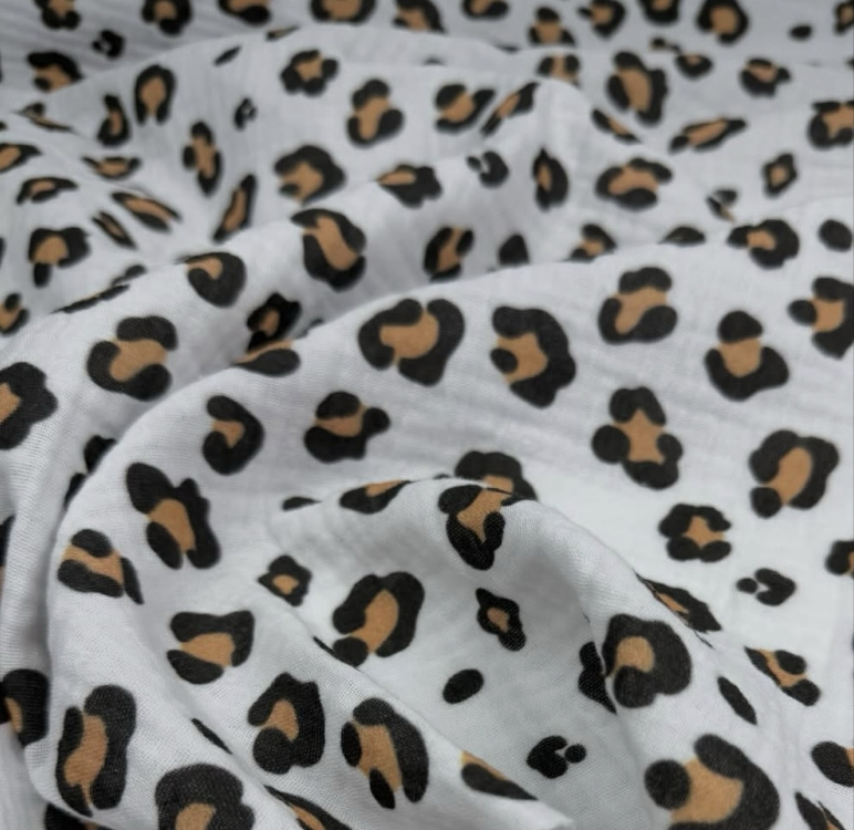 LEOPAR çift kat müslin örtü