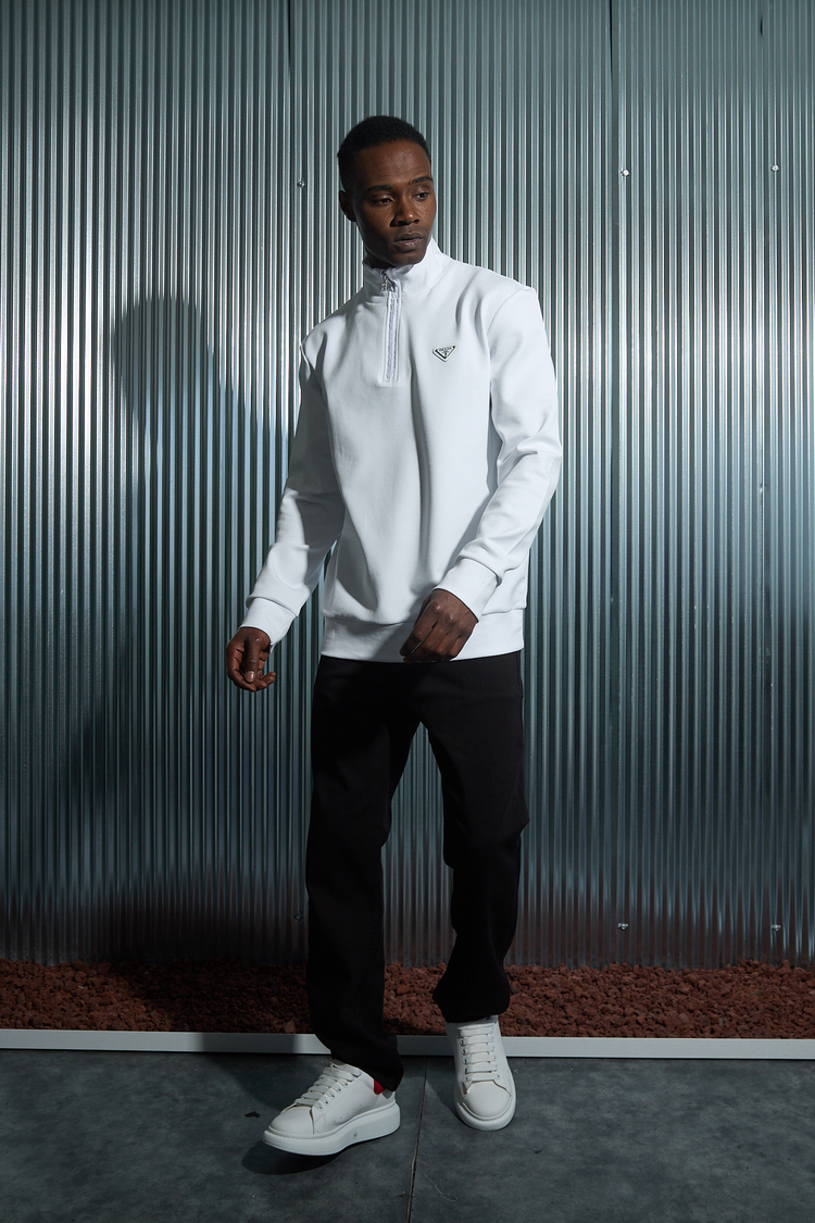 Prada Yarım Fermuarlı  Sweatshirt