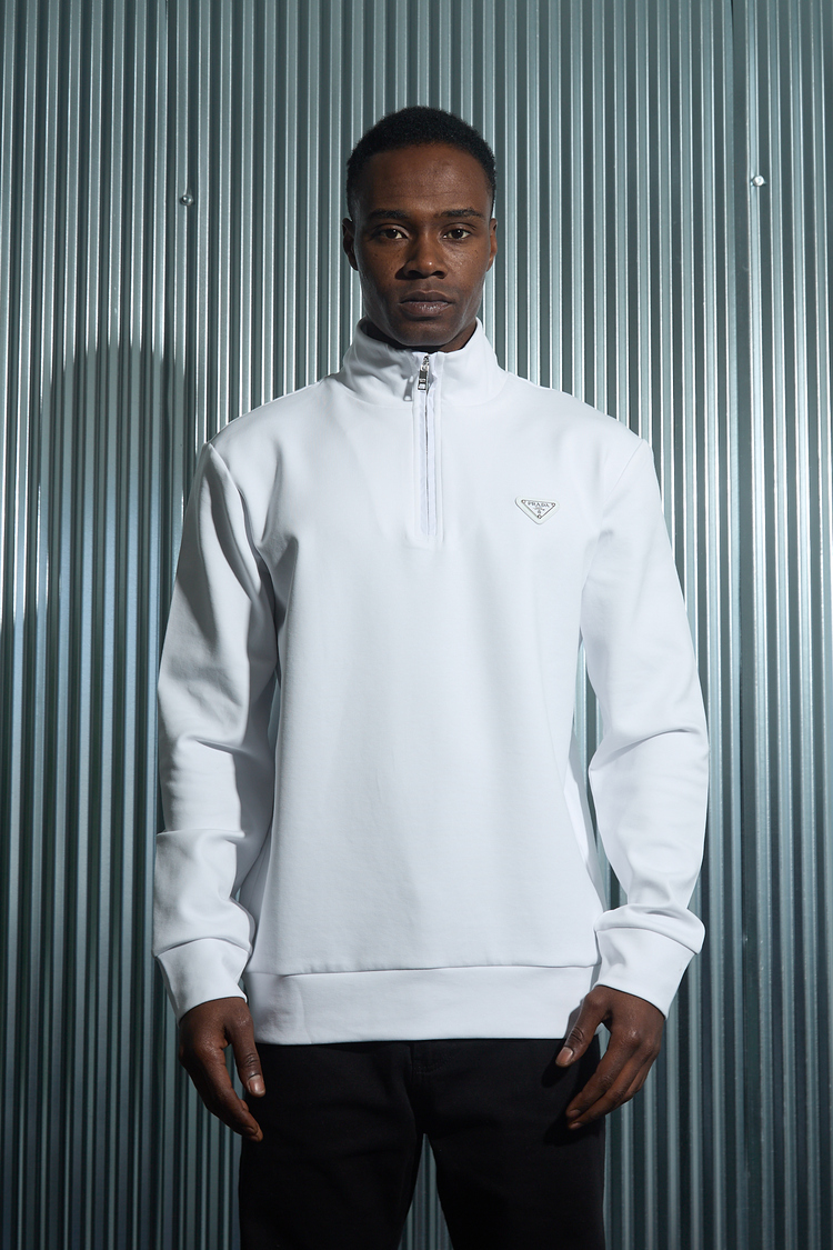 Prada Yarım Fermuarlı  Sweatshirt