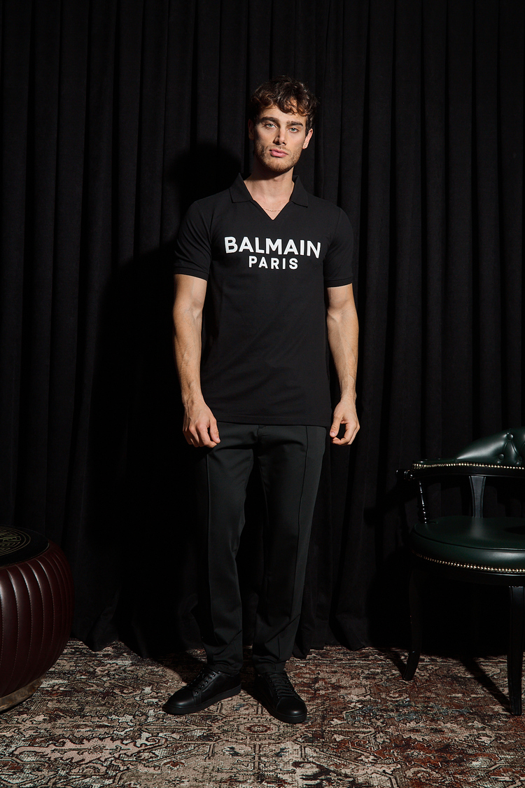 Balmain Yakalı T-Shırt
