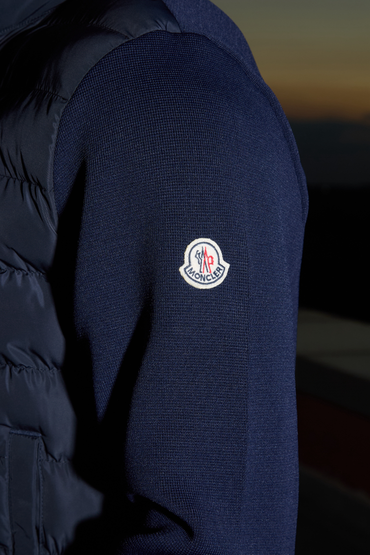 Moncler Çelik örme detaylı mont